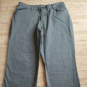 Womens Lee All Pant Straight Leg Sz 8 Short Gray Blue 30 in Stretch Waist Mid